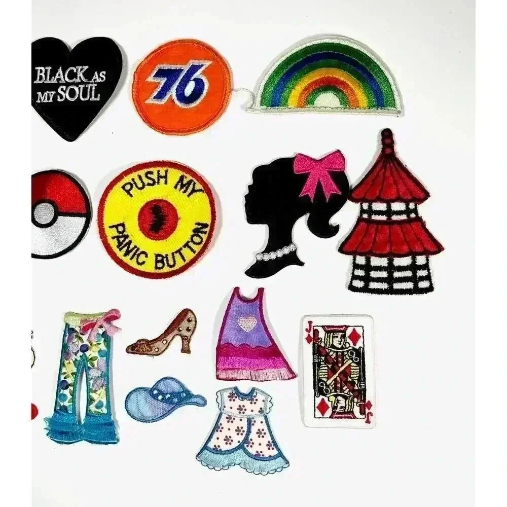 20‎ PC Assorted Sewing Applique Patches Iron on Sew On NEW Mixed